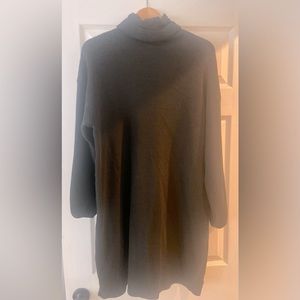 Black turtleneck sweater dress